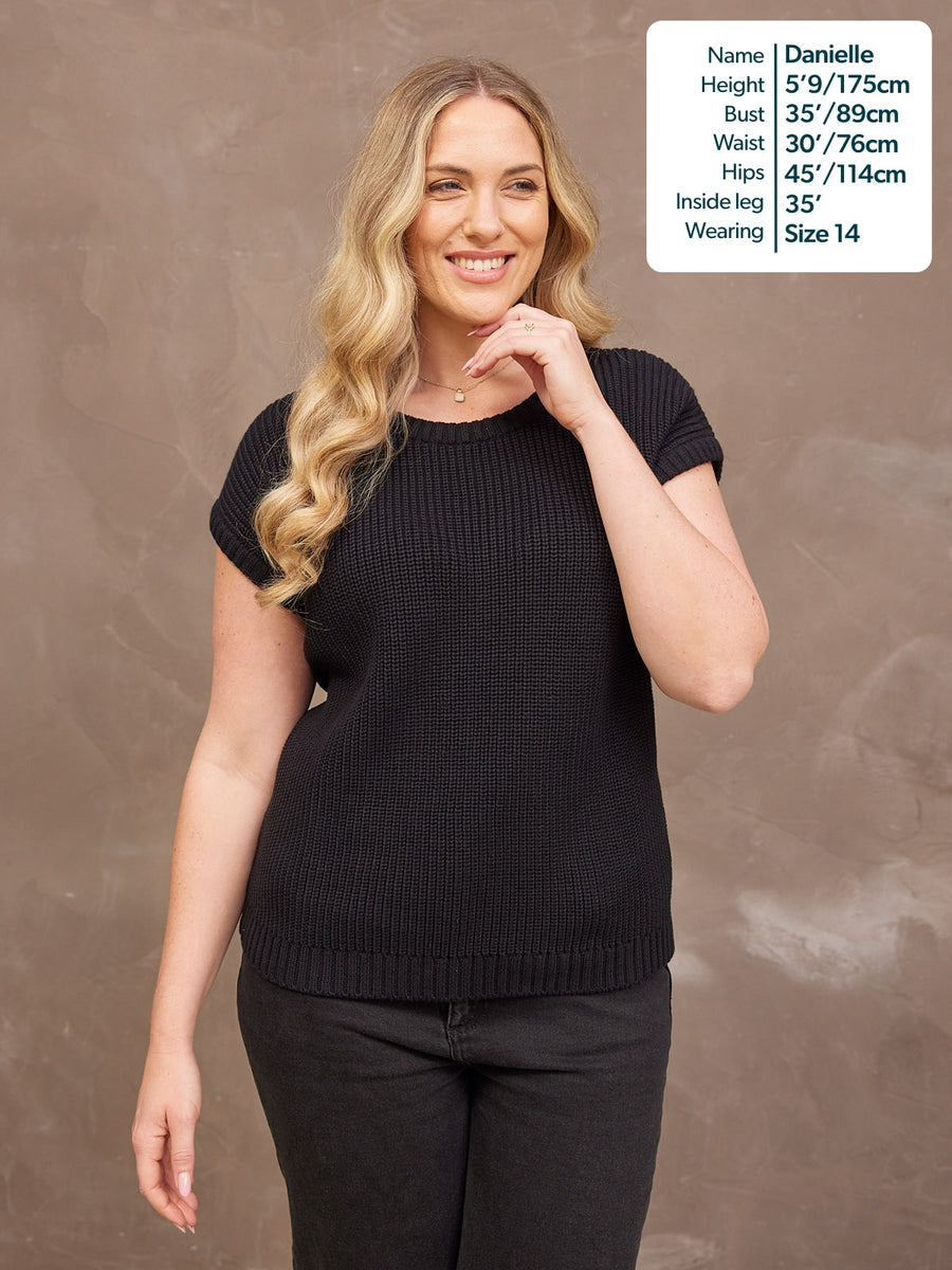 Zoey Tank Knit - Black