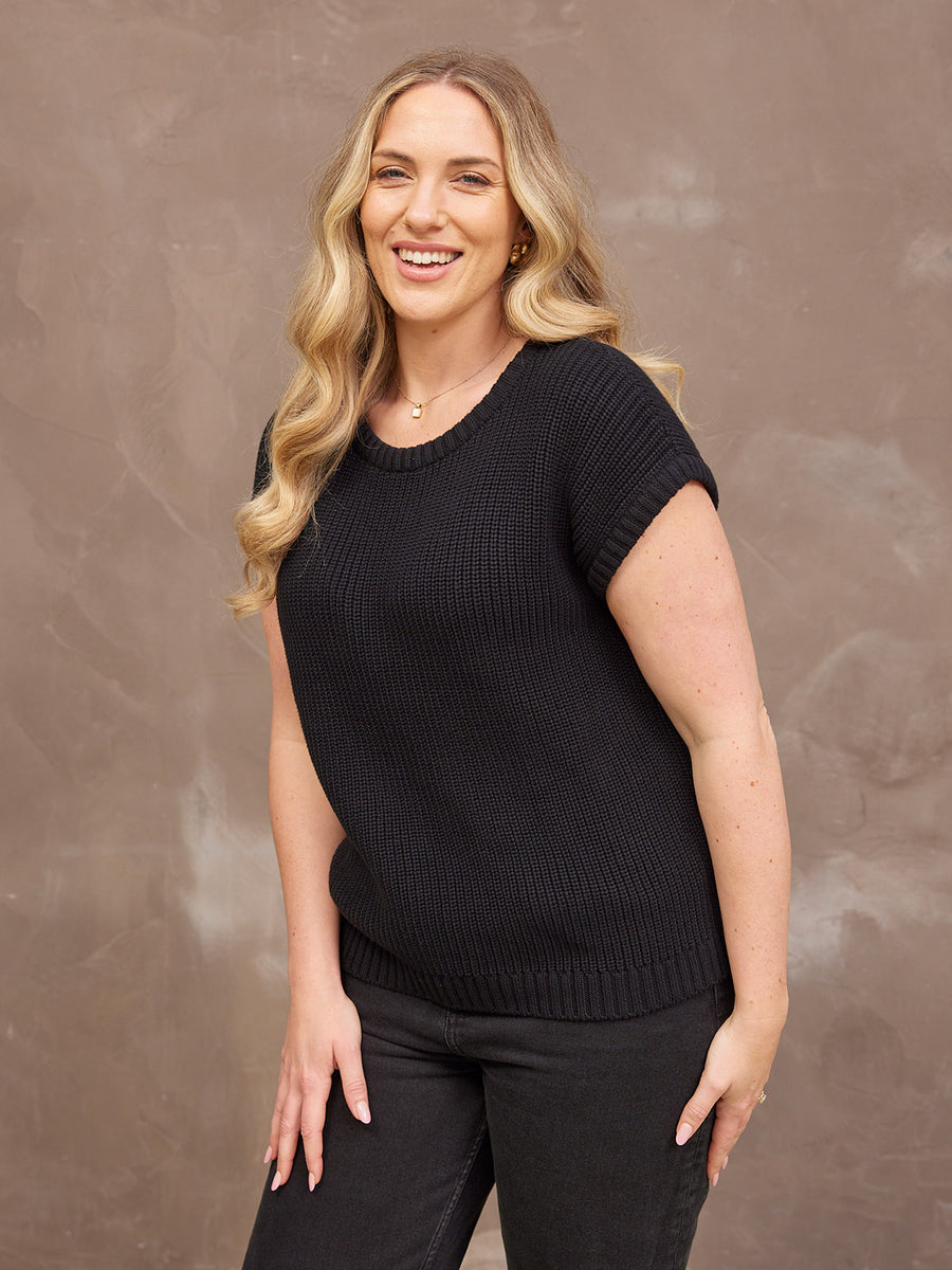 Zoey Tank Knit - Black