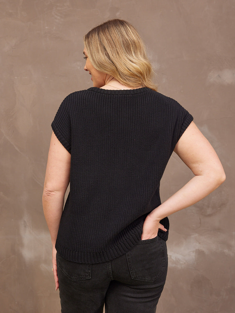 Zoey Tank Knit - Black