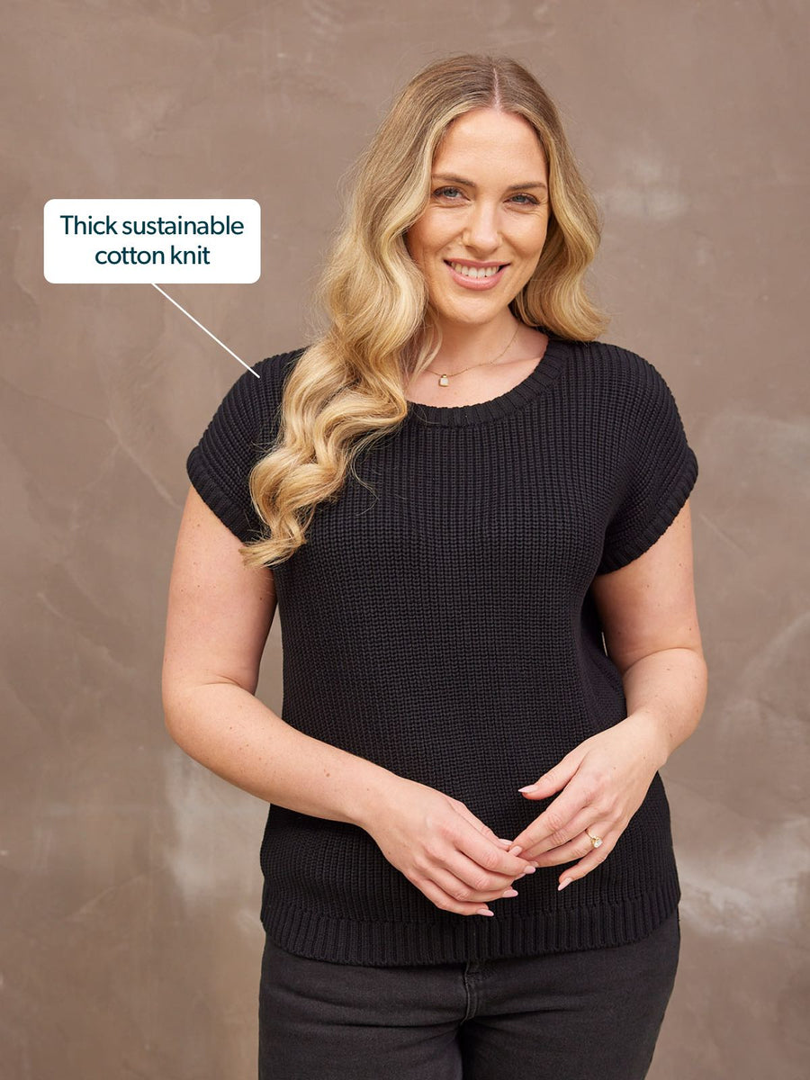 Zoey Tank Knit - Black