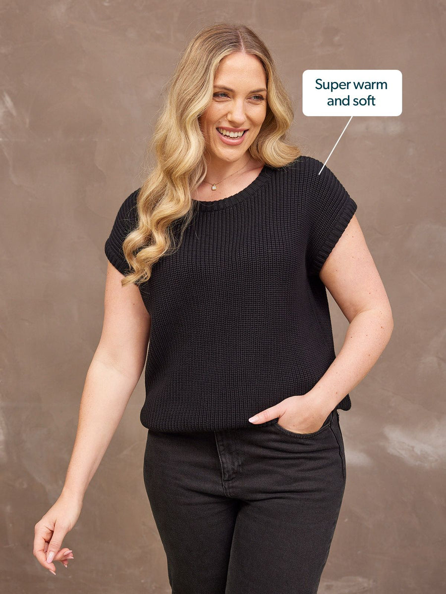 Zoey Tank Knit - Black