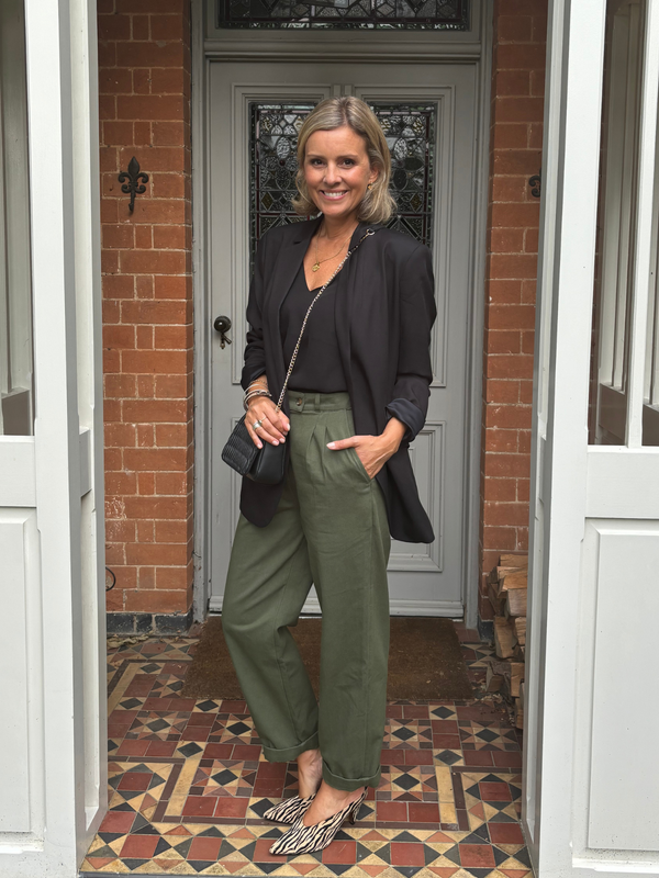 Maya - Straight Trouser - Khaki