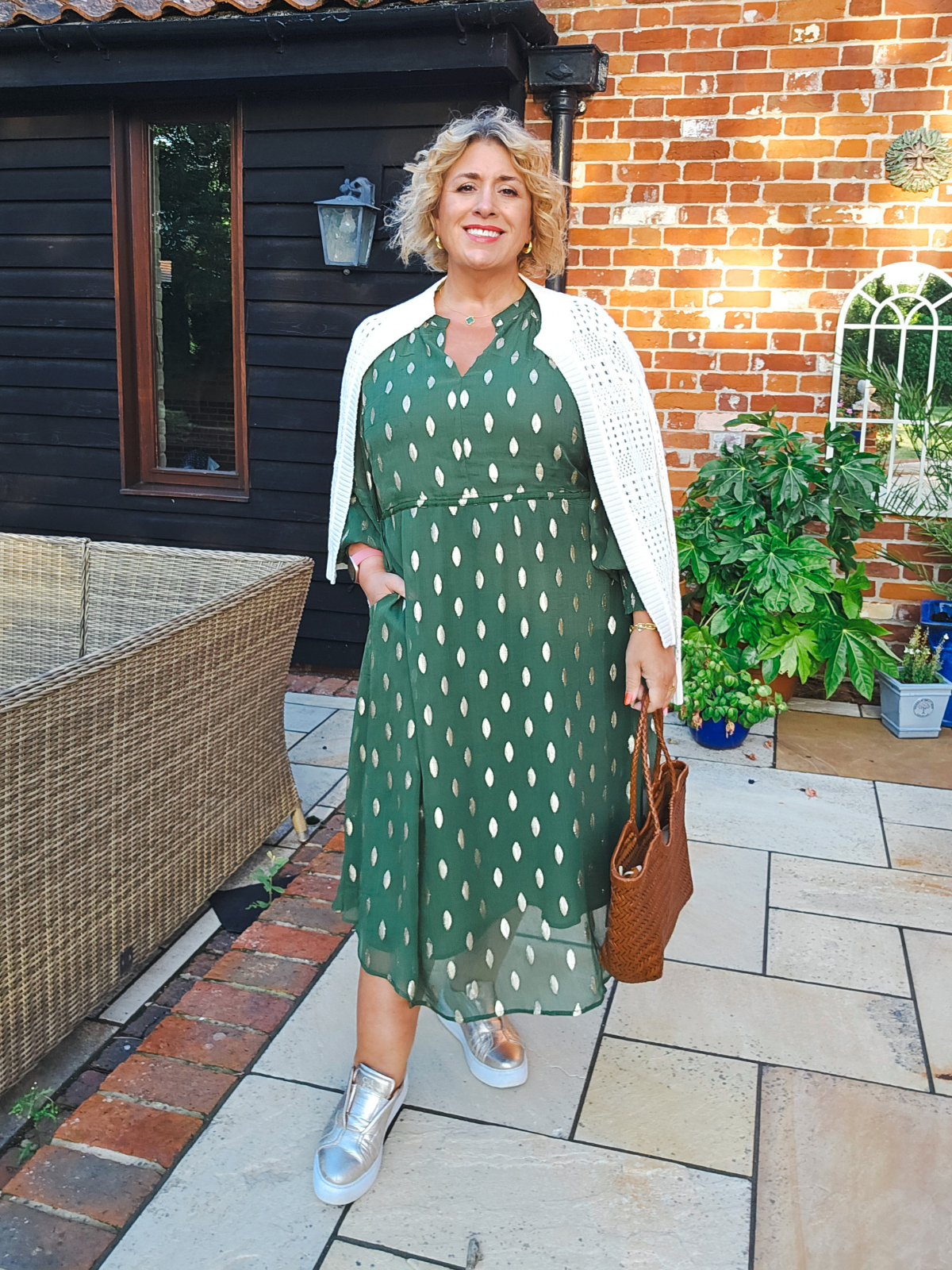 Libby - Lurex Midi Dress - Green and Gold This is Unfolded Libby - Lurex Midi Dress - Green and Gold This is Unfolded