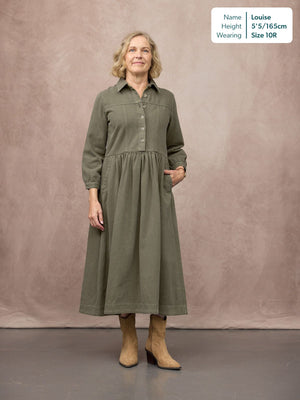 Daisie Shirt Dress - Khaki