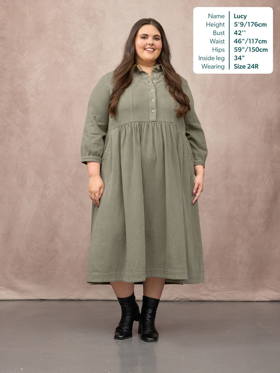 Daisie Shirt Dress - Khaki