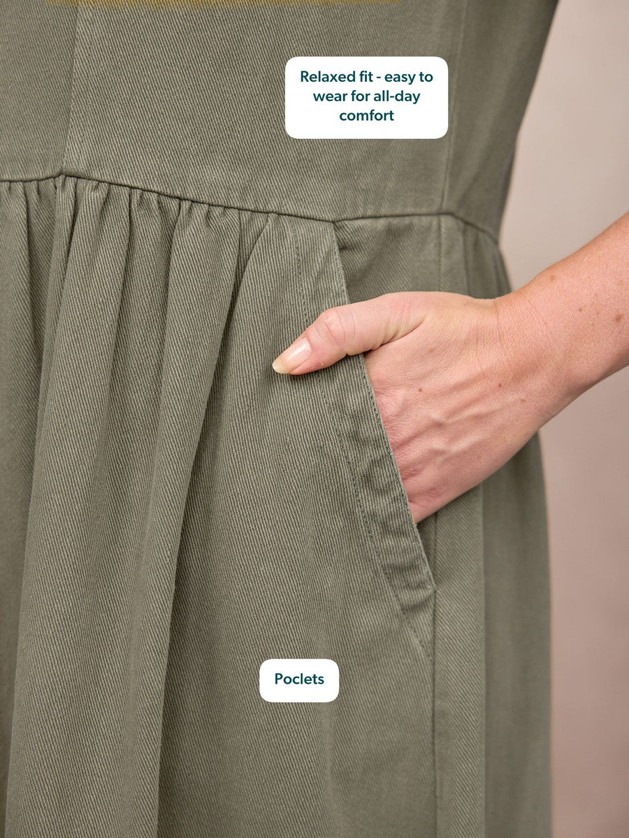 Daisie Shirt Dress - Khaki