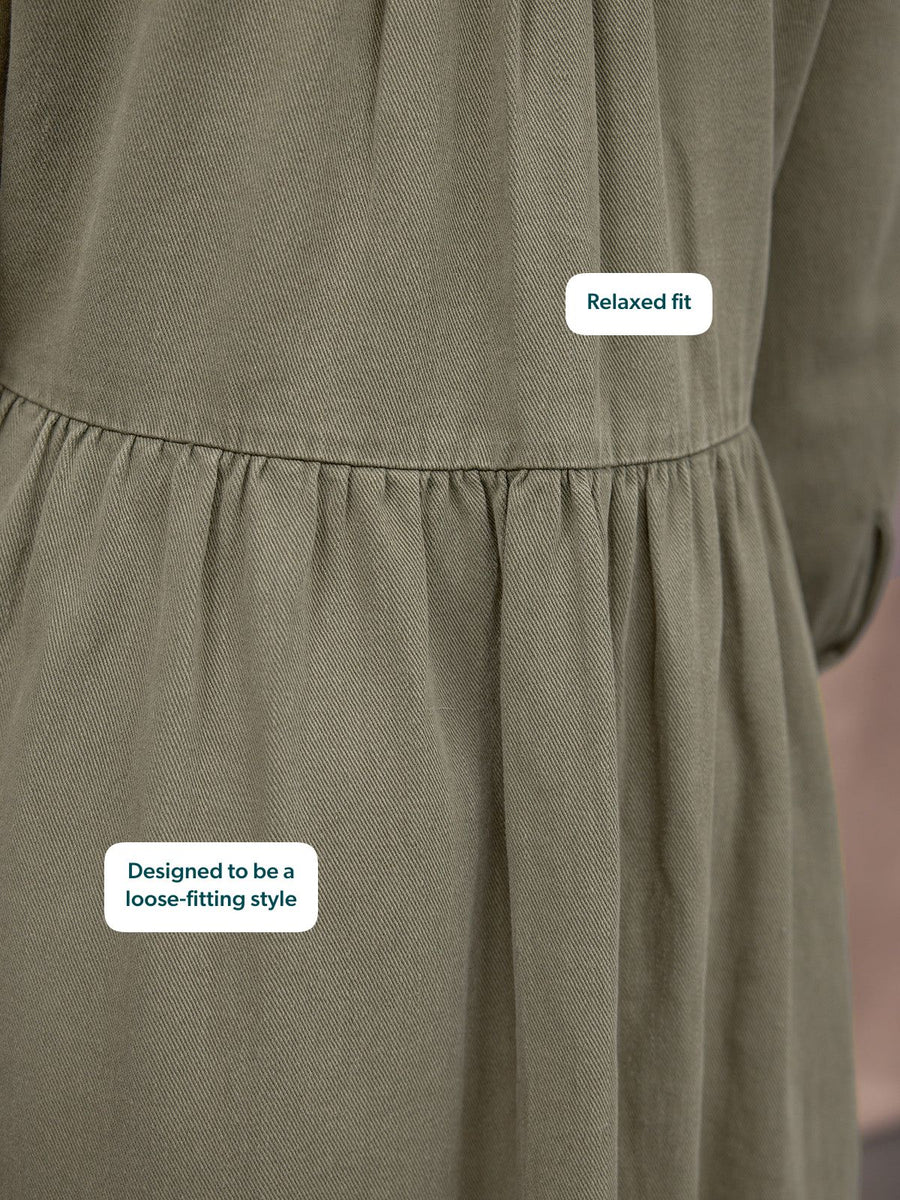 Daisie Shirt Dress - Khaki
