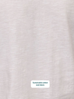 Cathy V-neck Tee - White