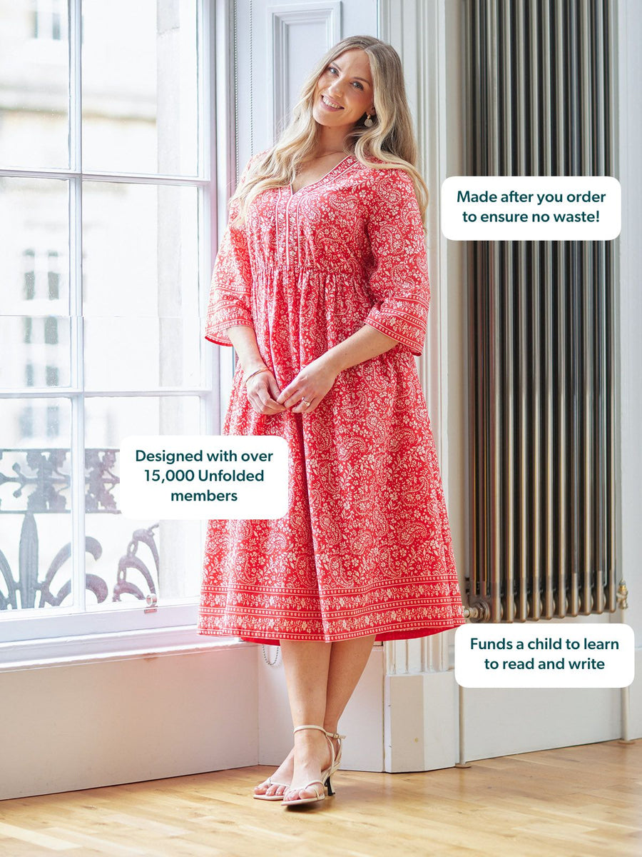 Cindy Kimono Sleeve Midi Dress Cindy Kimono Sleeve Midi Dress
