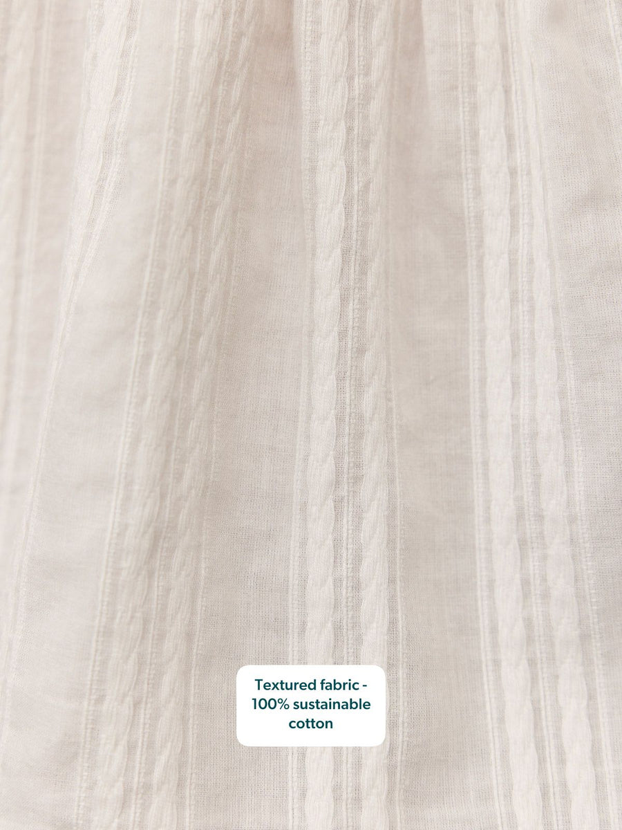 Edith Textured Relaxed Top - White