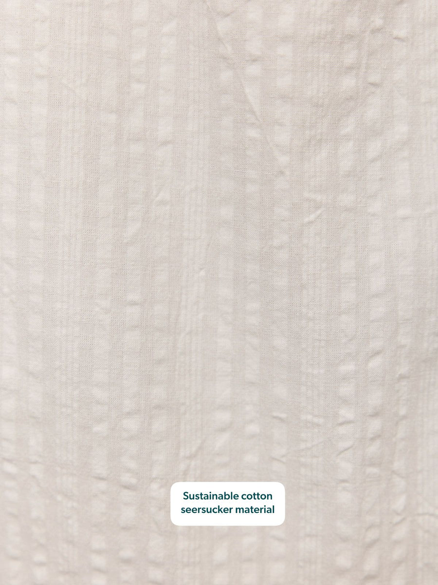 Fiona Tiered Dress - White & Navy