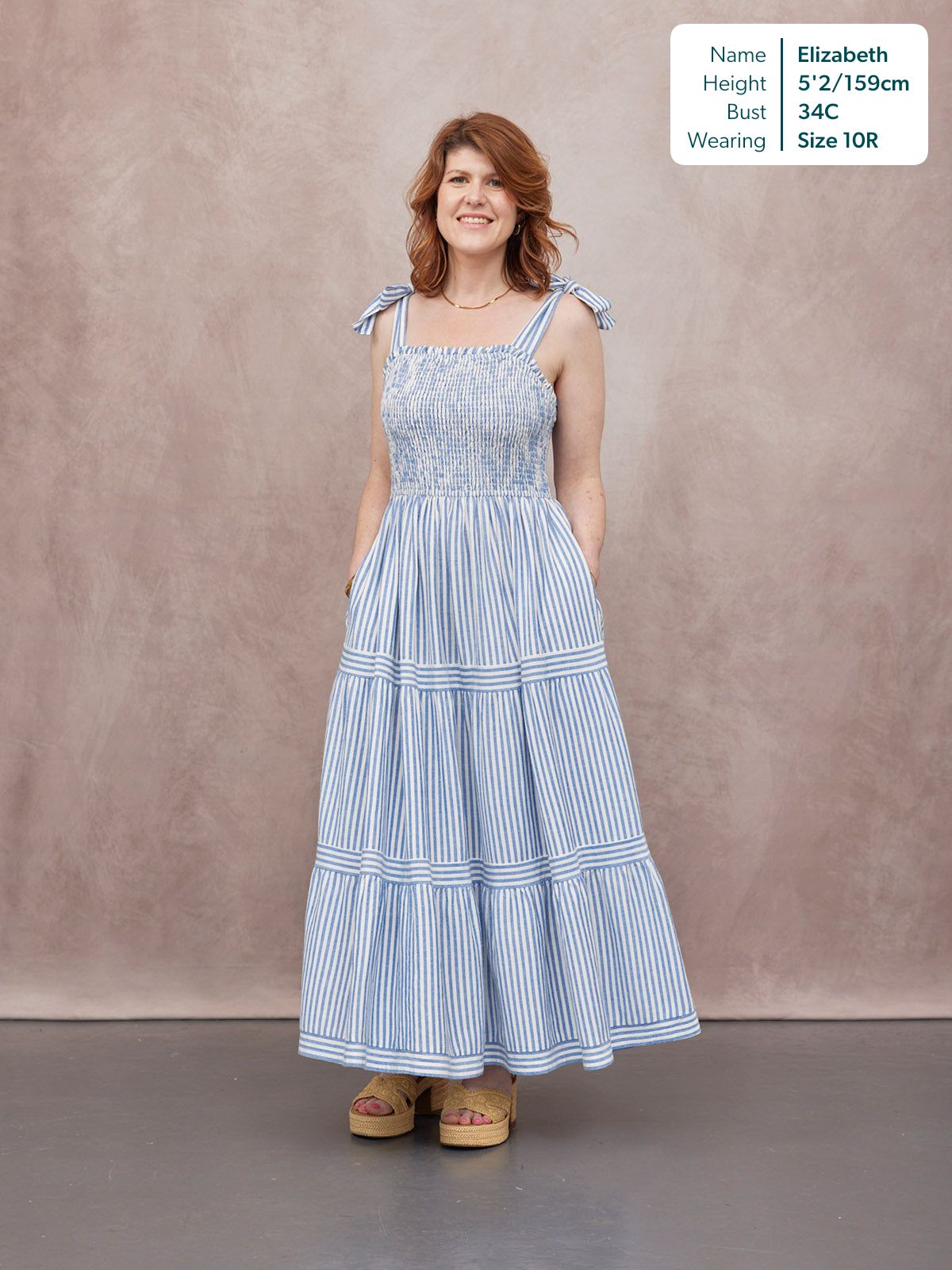 Joan Bow Strap Dress - Blue & White Stripe – This is Unfolded