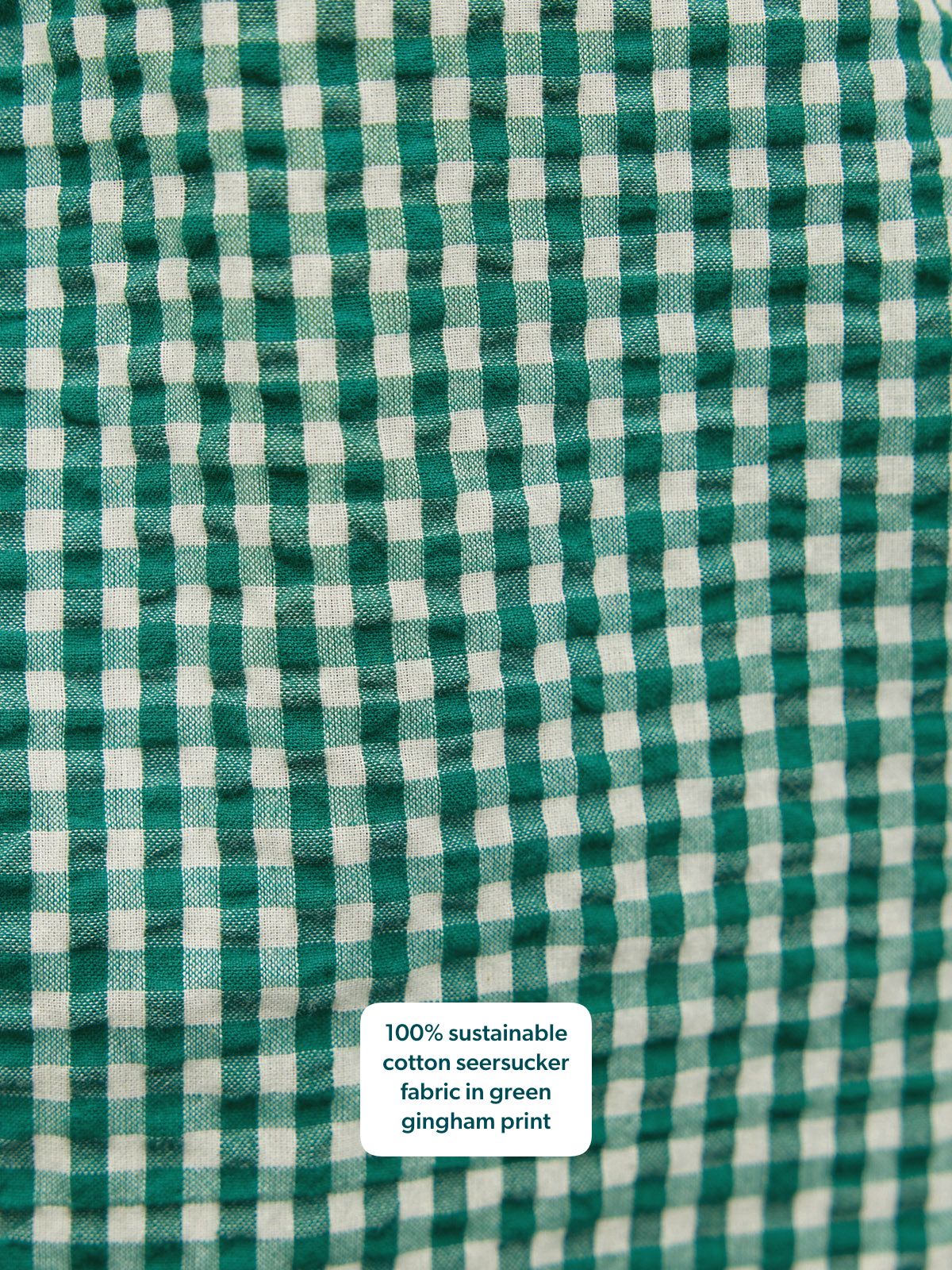 Judy Square Neck Dress - Green Gingham – This is Unfolded