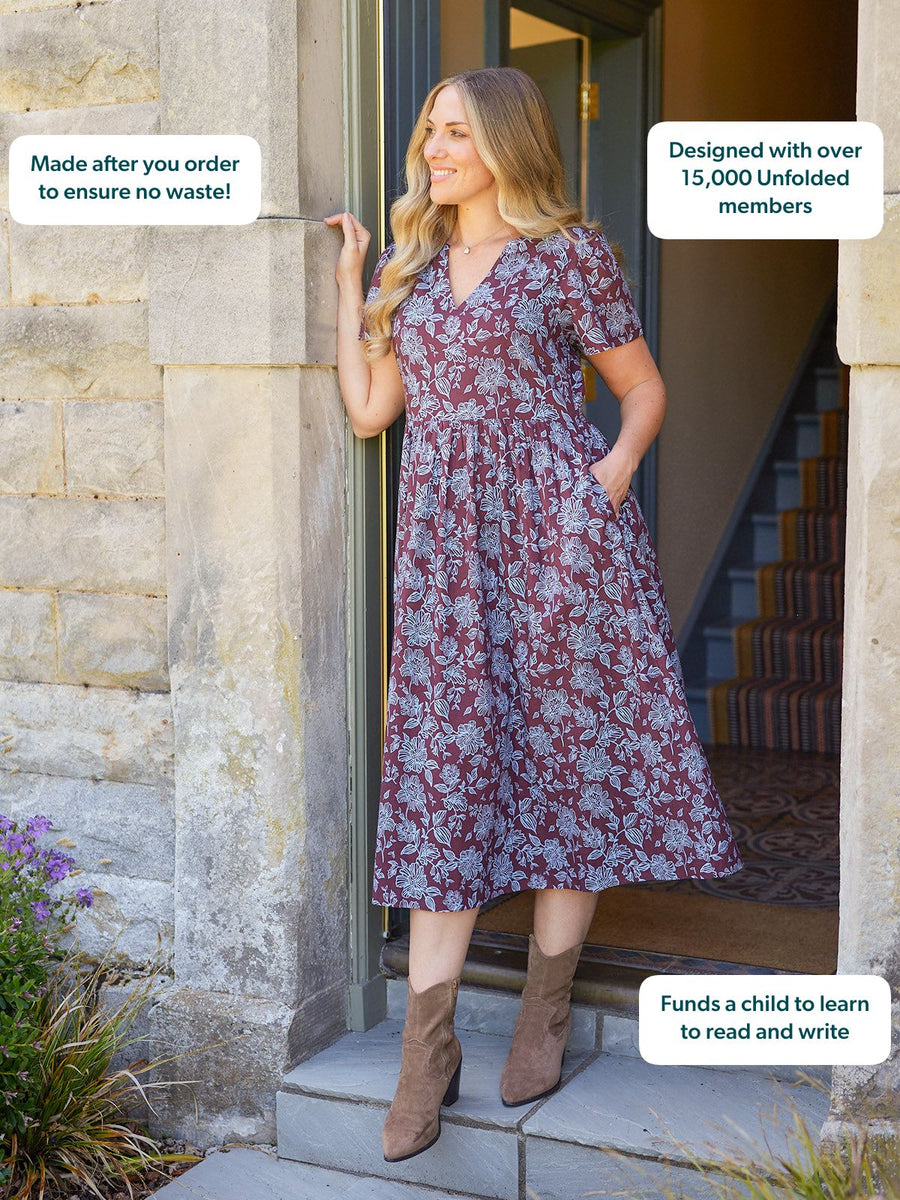 Leah Angel Sleeve Dress