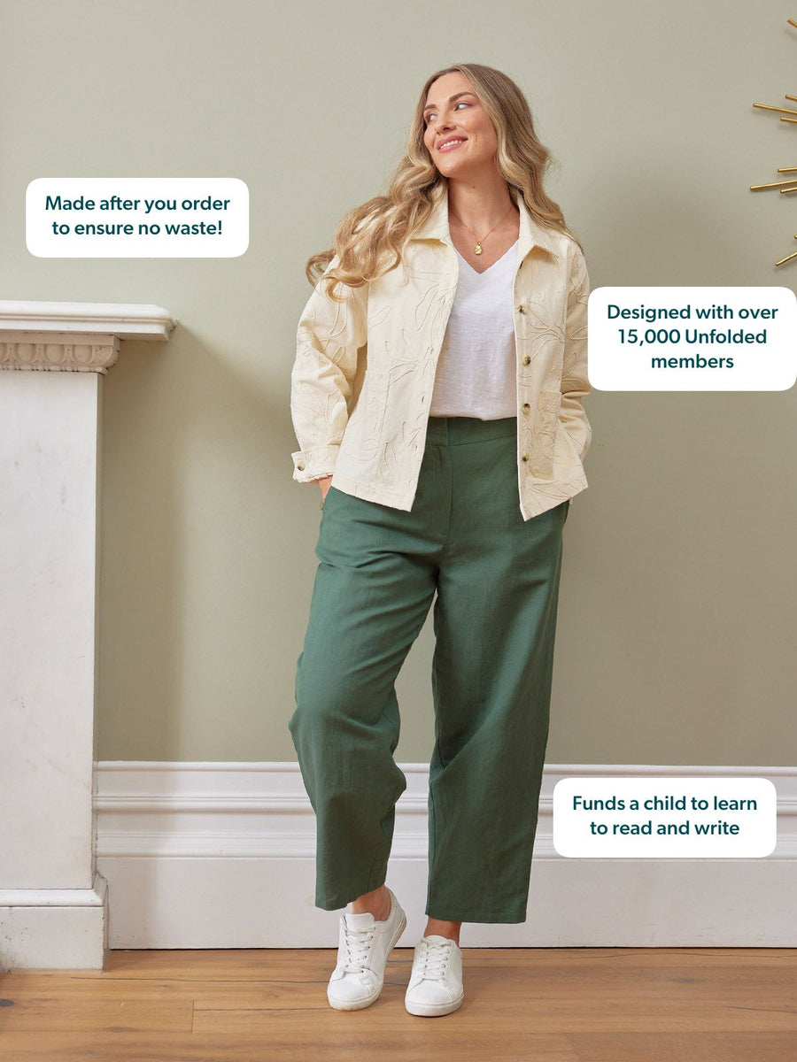 Lizzie Embroidered Summer Jacket - Cream