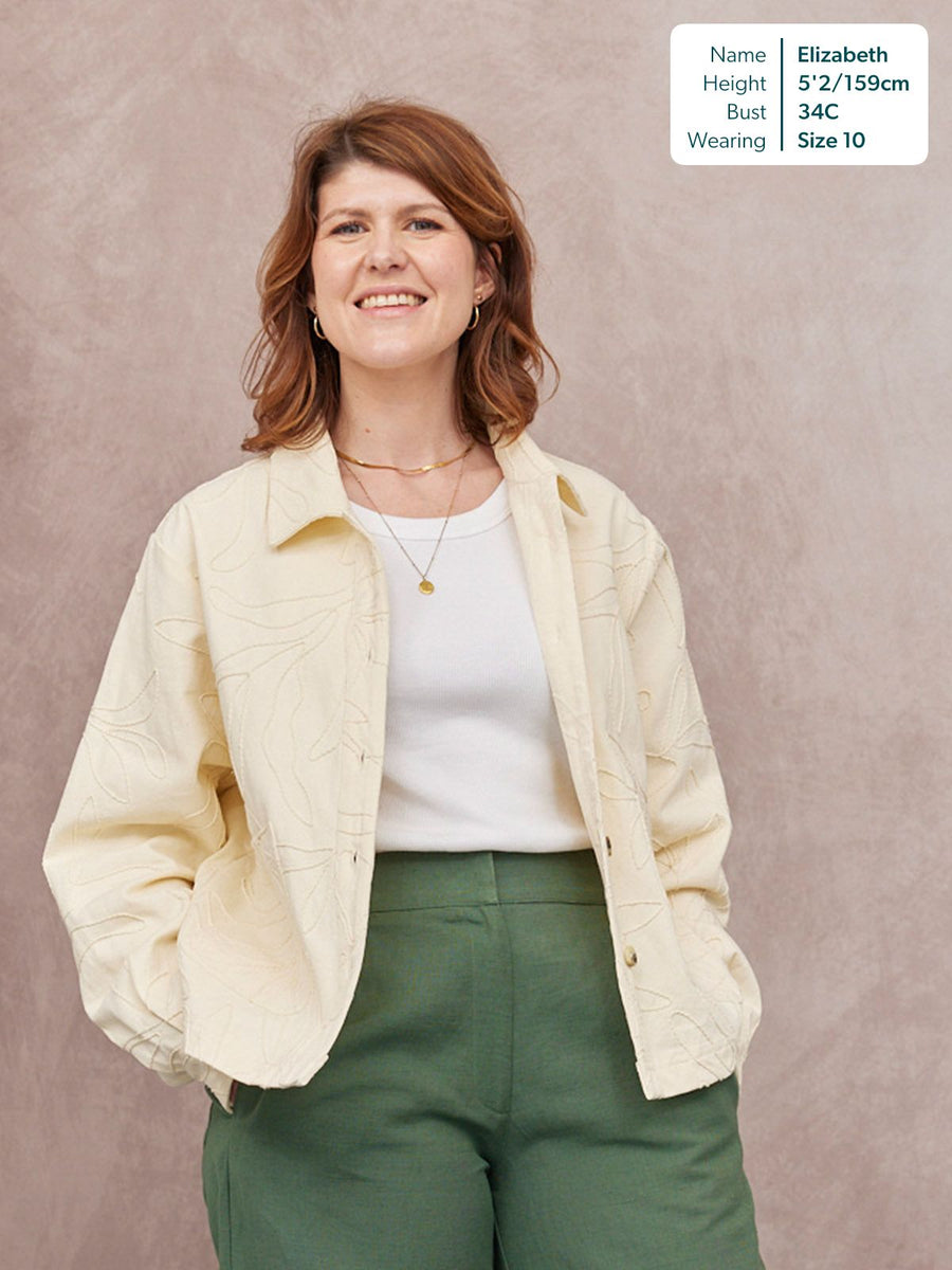 Lizzie Embroidered Summer Jacket - Cream