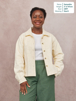 Lizzie Embroidered Summer Jacket - Cream