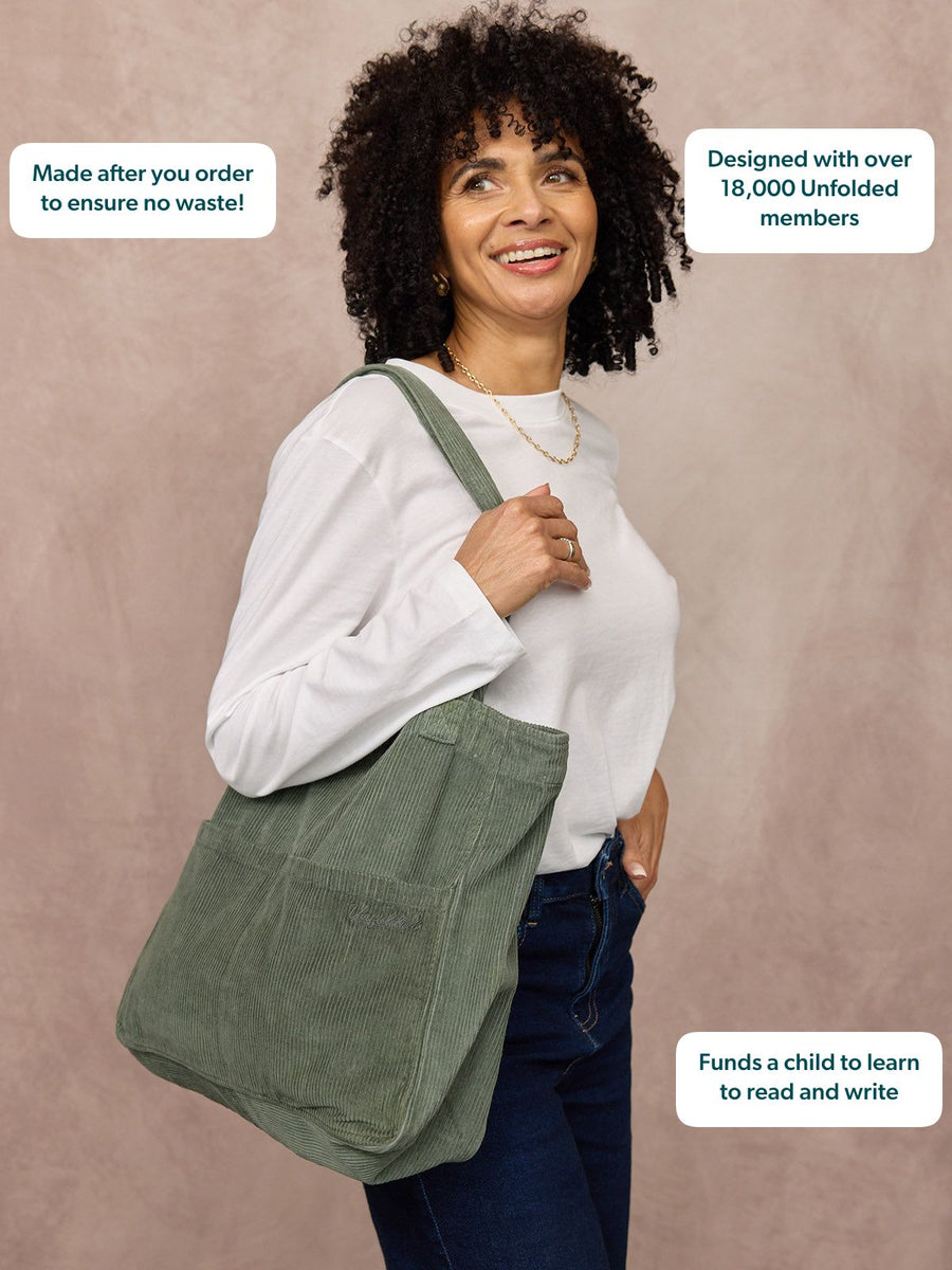 Caro Cord Bag - Green