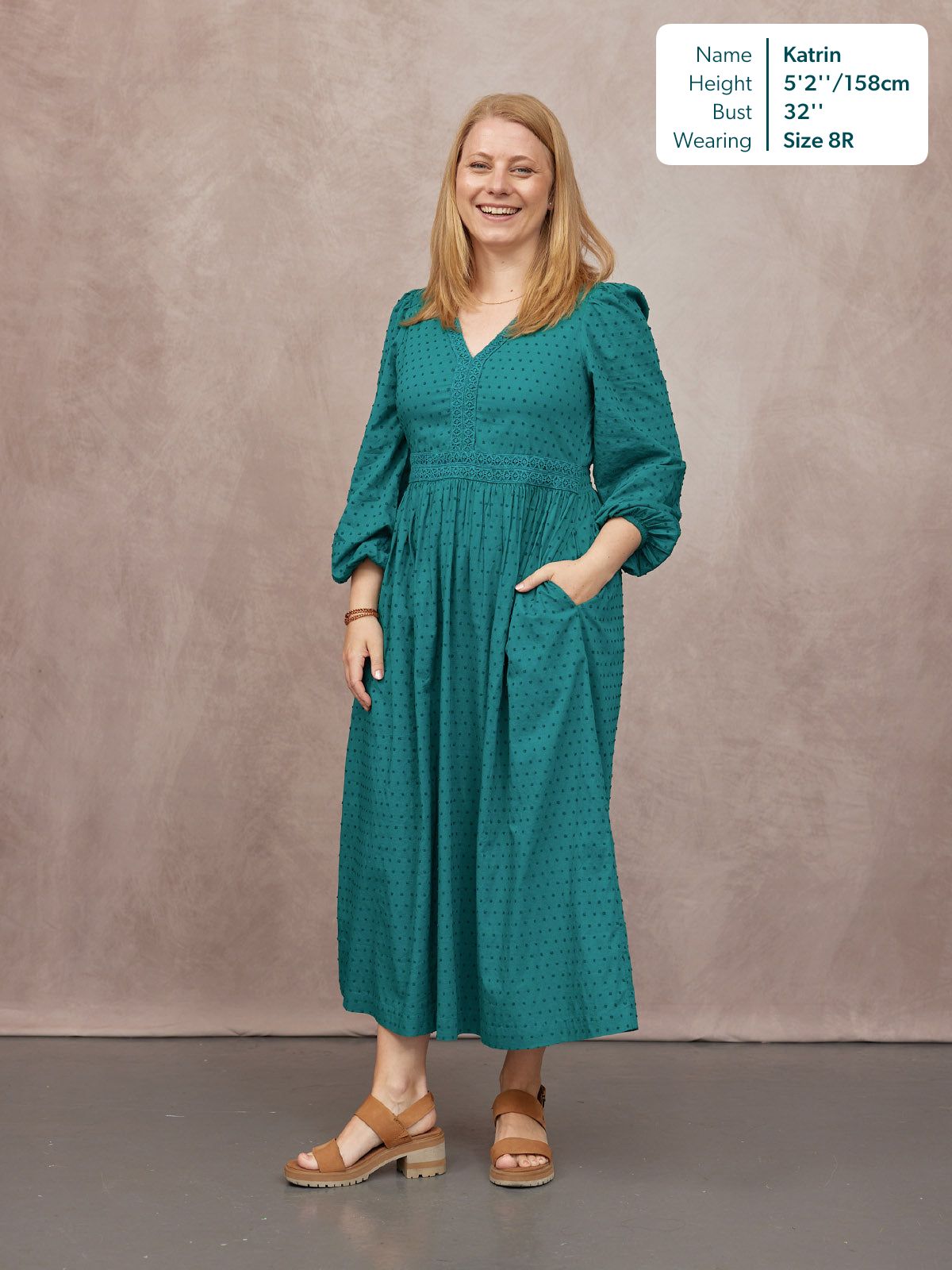 Luisa Swiss Dot Cotton Trim Detail Dress - Teal – This is Unfolded