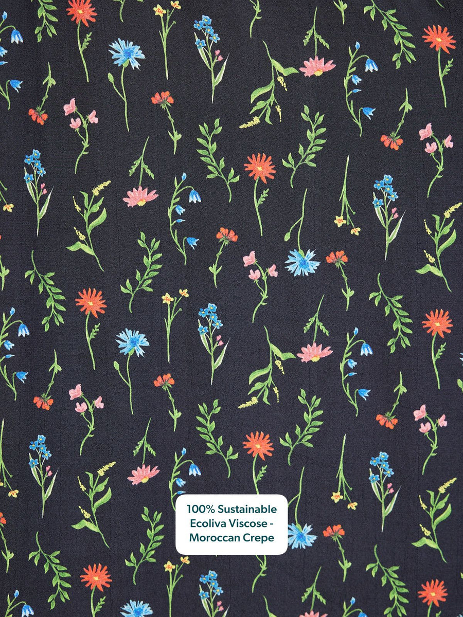 Maddie Dress - Black Floral