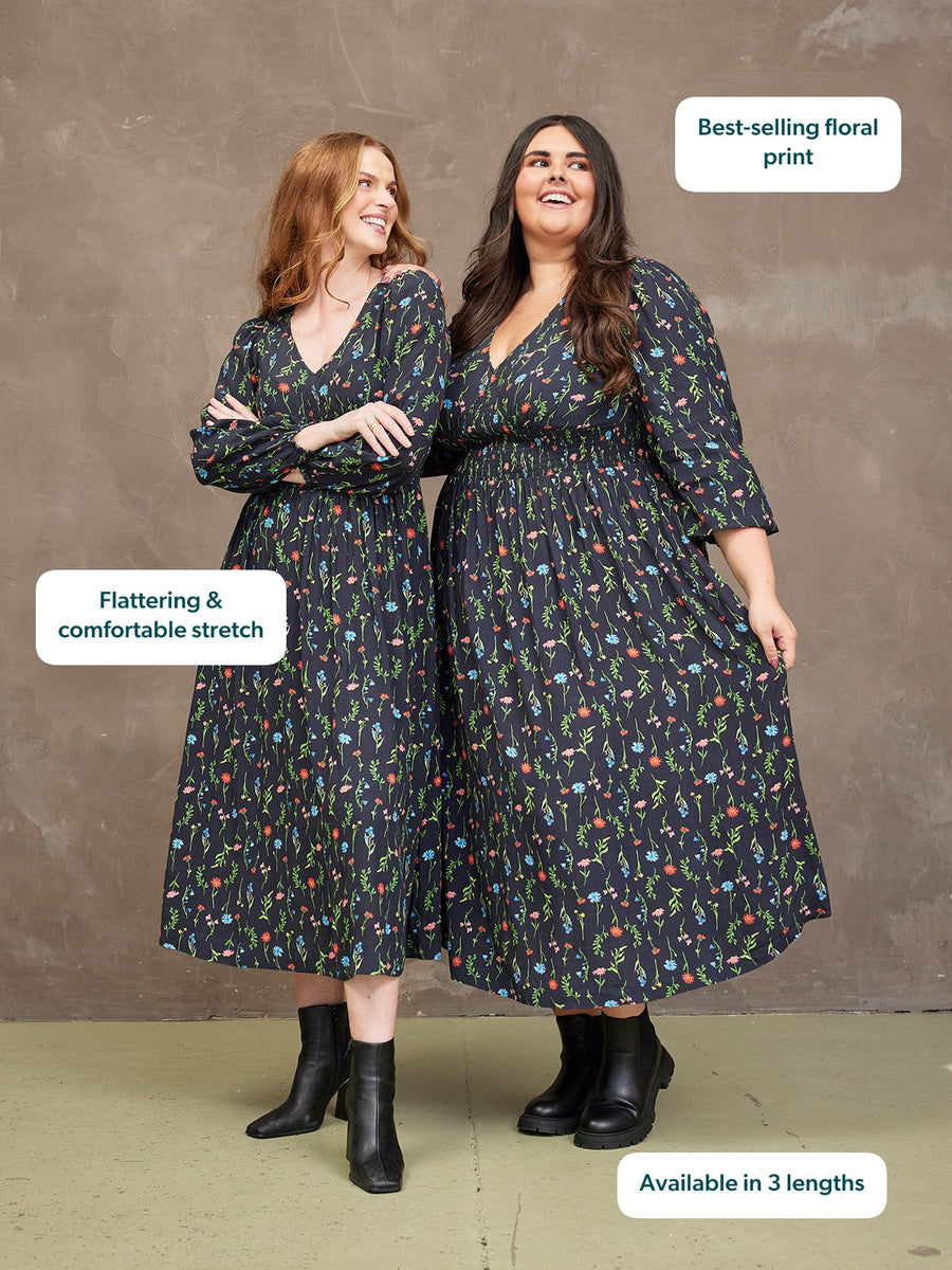 Maddie Dress - Black Floral