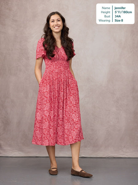 Maddie Short Angel Sleeve Dress