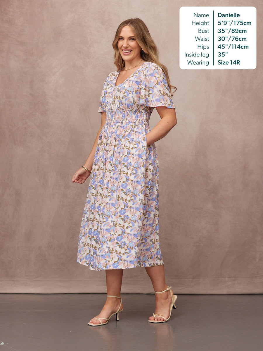 Maddie Short Sleeve Dress - Floral Print