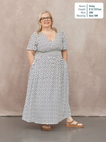 Maddie Short Sleeve Dress - Polka Dot Print This is Unfolded Maddie Short Sleeve Dress - Polka Dot Print This is Unfolded