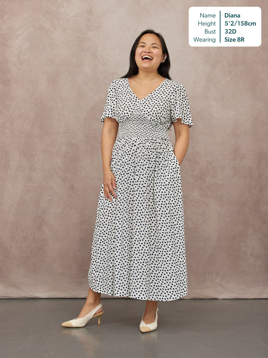 Maddie Short Sleeve Dress - Polka Dot Print