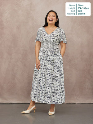 Maddie Short Sleeve Dress - Polka Dot Print