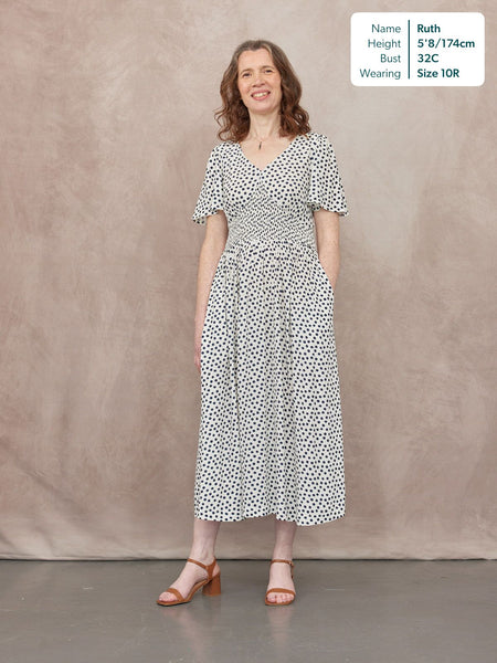 Maddie Short Sleeve Dress - Polka Dot Print