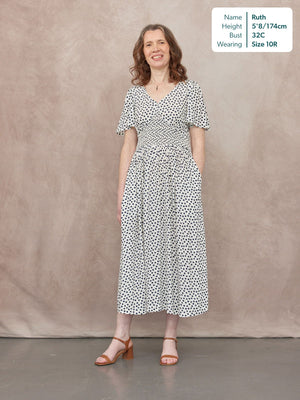 Maddie Short Sleeve Dress - Polka Dot Print