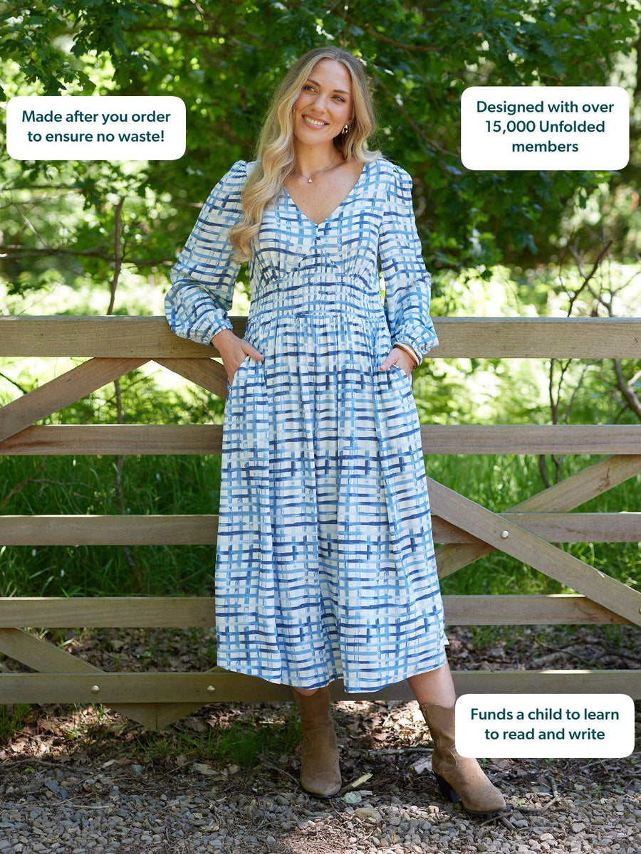 Maddie V-Neck Long Sleeve Dress