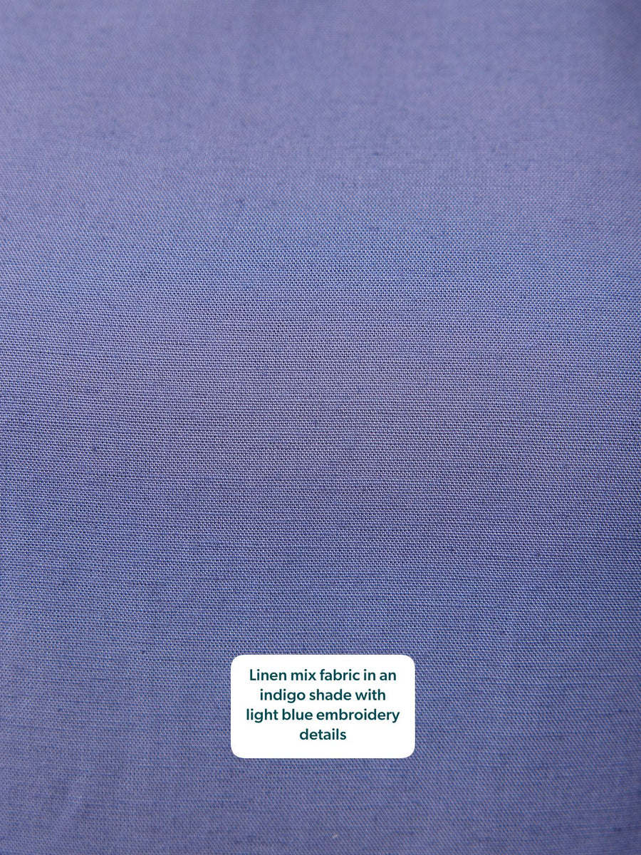 Violet Embroidered Sleeveless Top - Blue