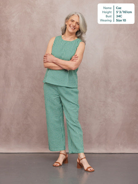 Tank Top & Trouser Bundle - Ruby & Rhianna - Green Gingham