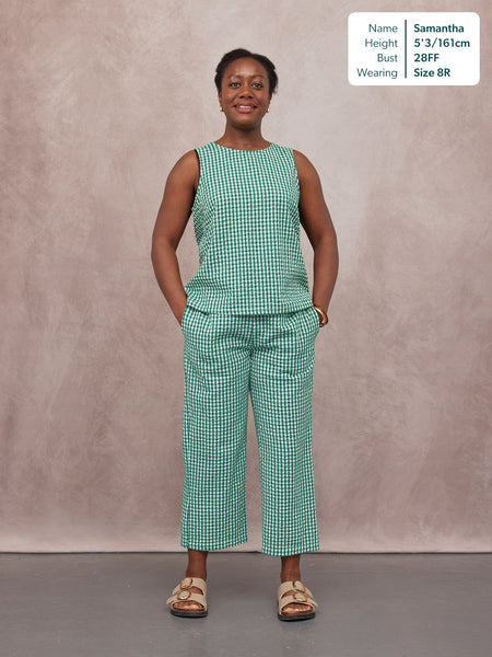 Rhianna Culotte - Green Gingham