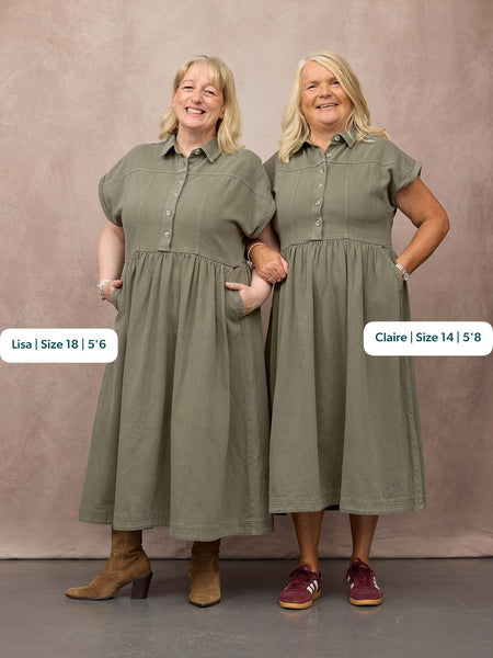 Rhiona Shirt Dress - Khaki