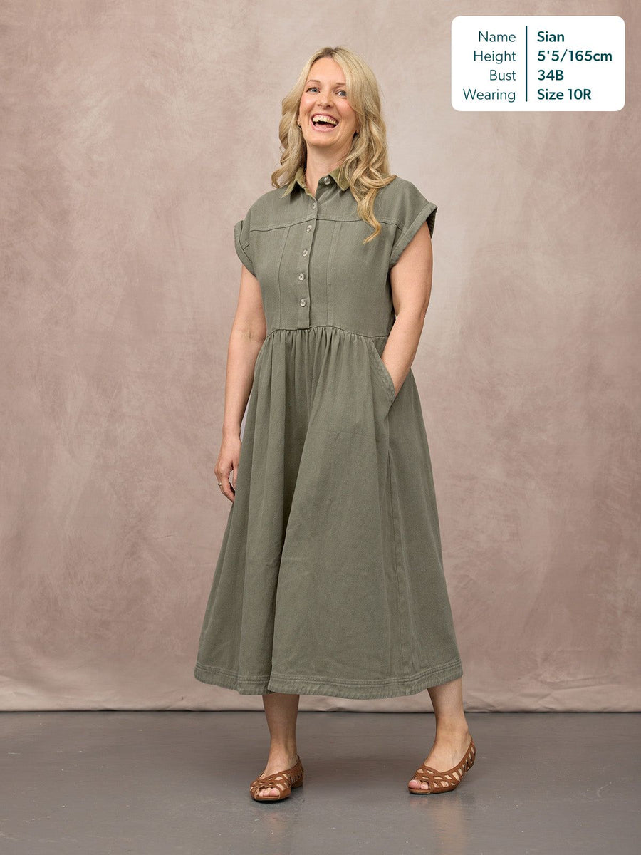 Rhiona Shirt Dress - Khaki