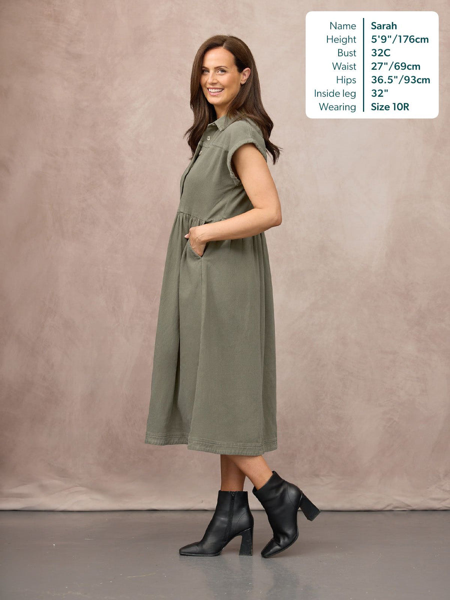 Rhiona Shirt Dress - Khaki