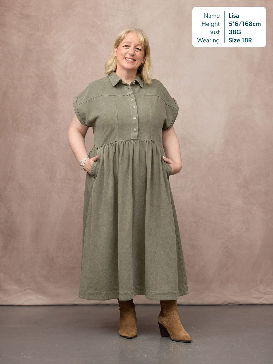 Rhiona Shirt Dress - Khaki