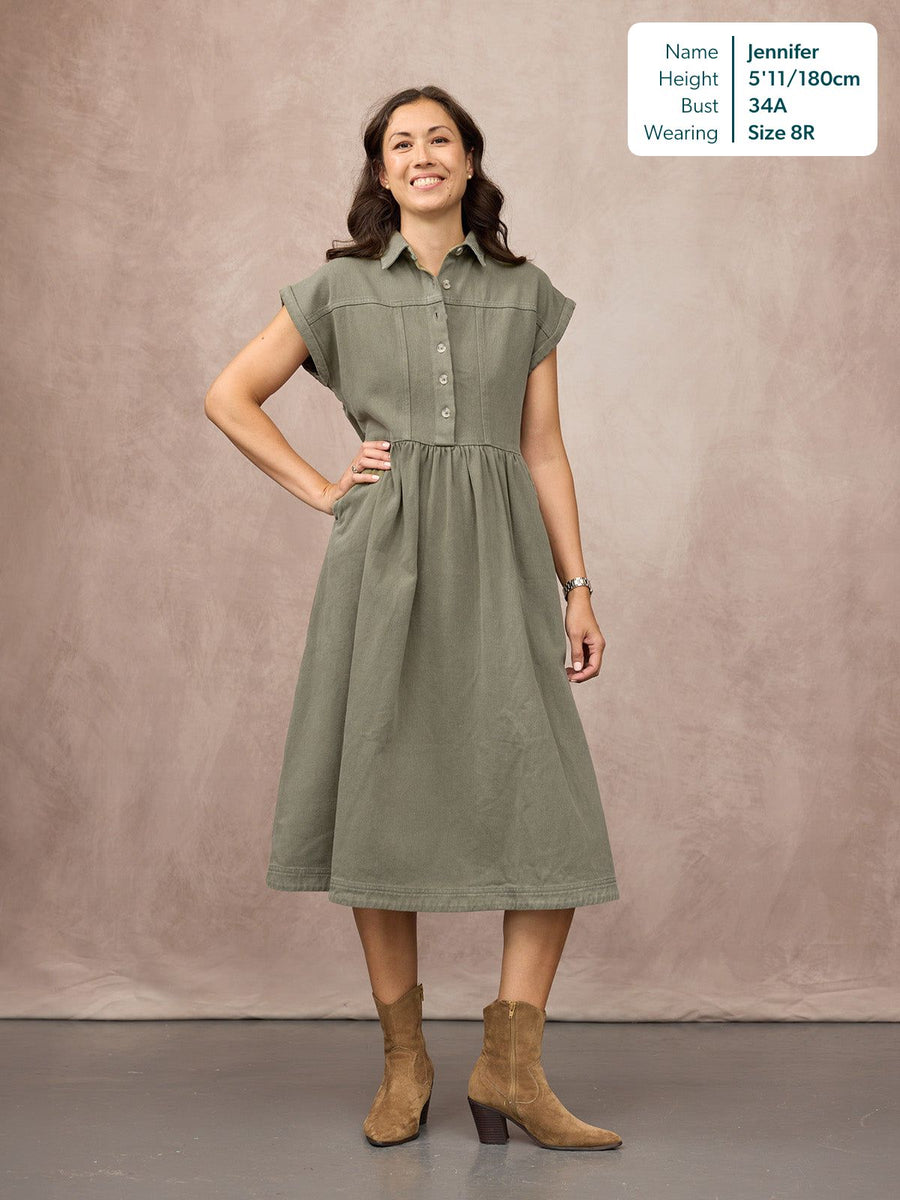 Rhiona Shirt Dress - Khaki