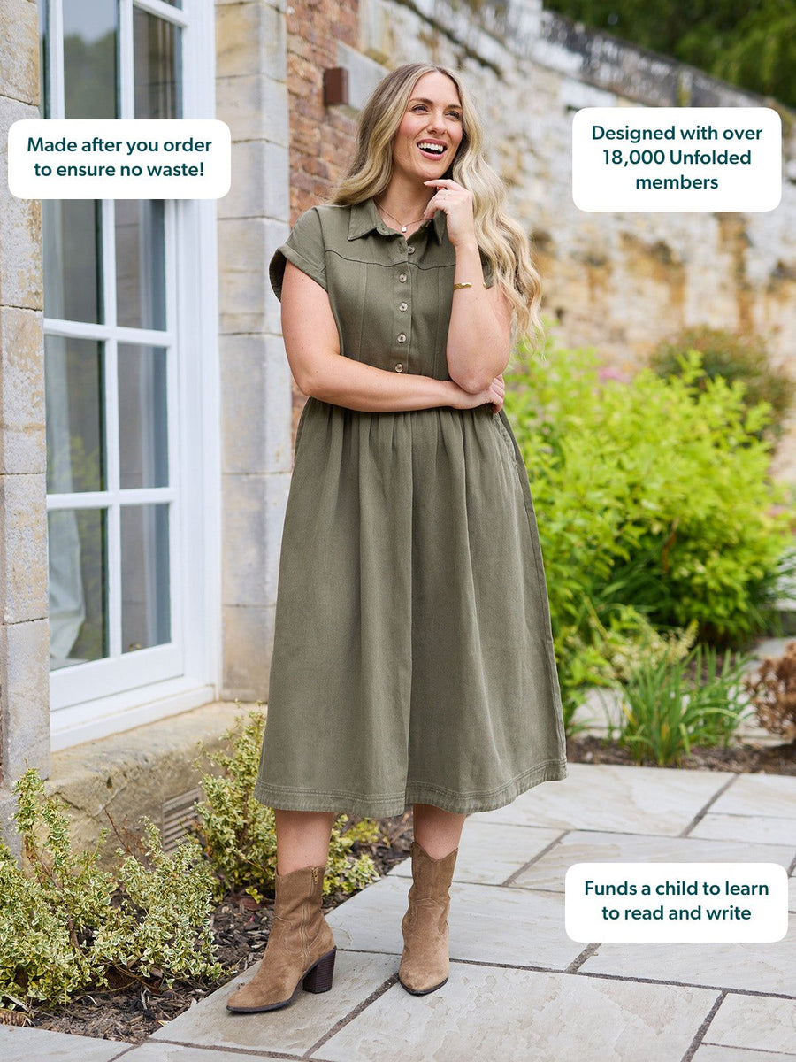Rhiona Shirt Dress - Khaki