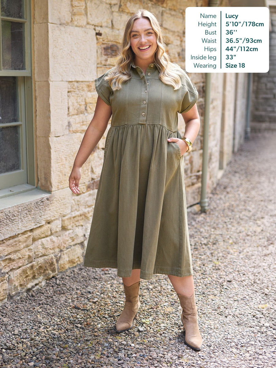 Rhiona Shirt Dress - Khaki
