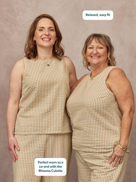 Ruby Tank Top - Brown Gingham