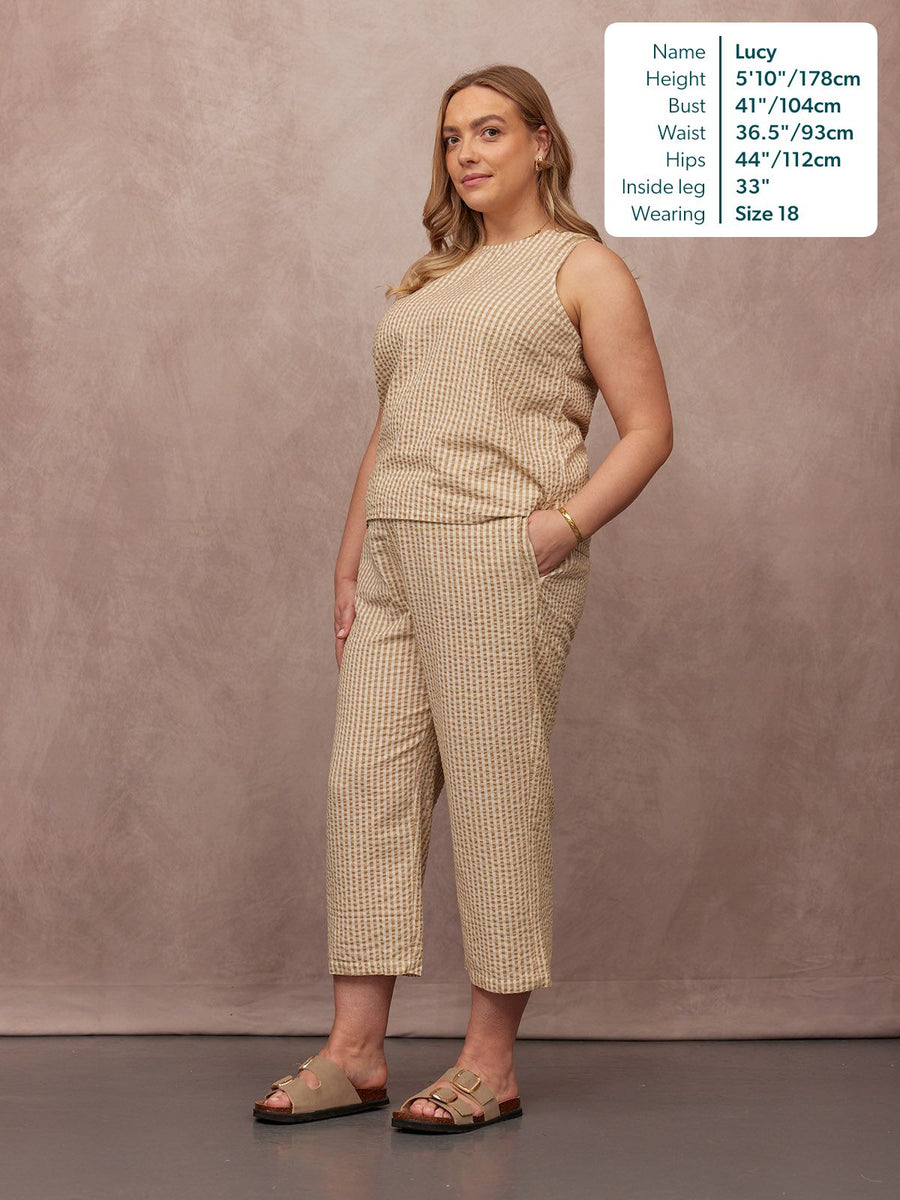 Ruby Tank Top - Brown Gingham