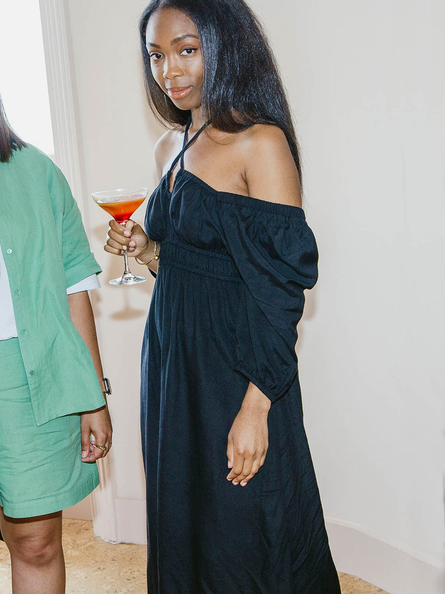 Cader 4 Way Midi Dress - Black