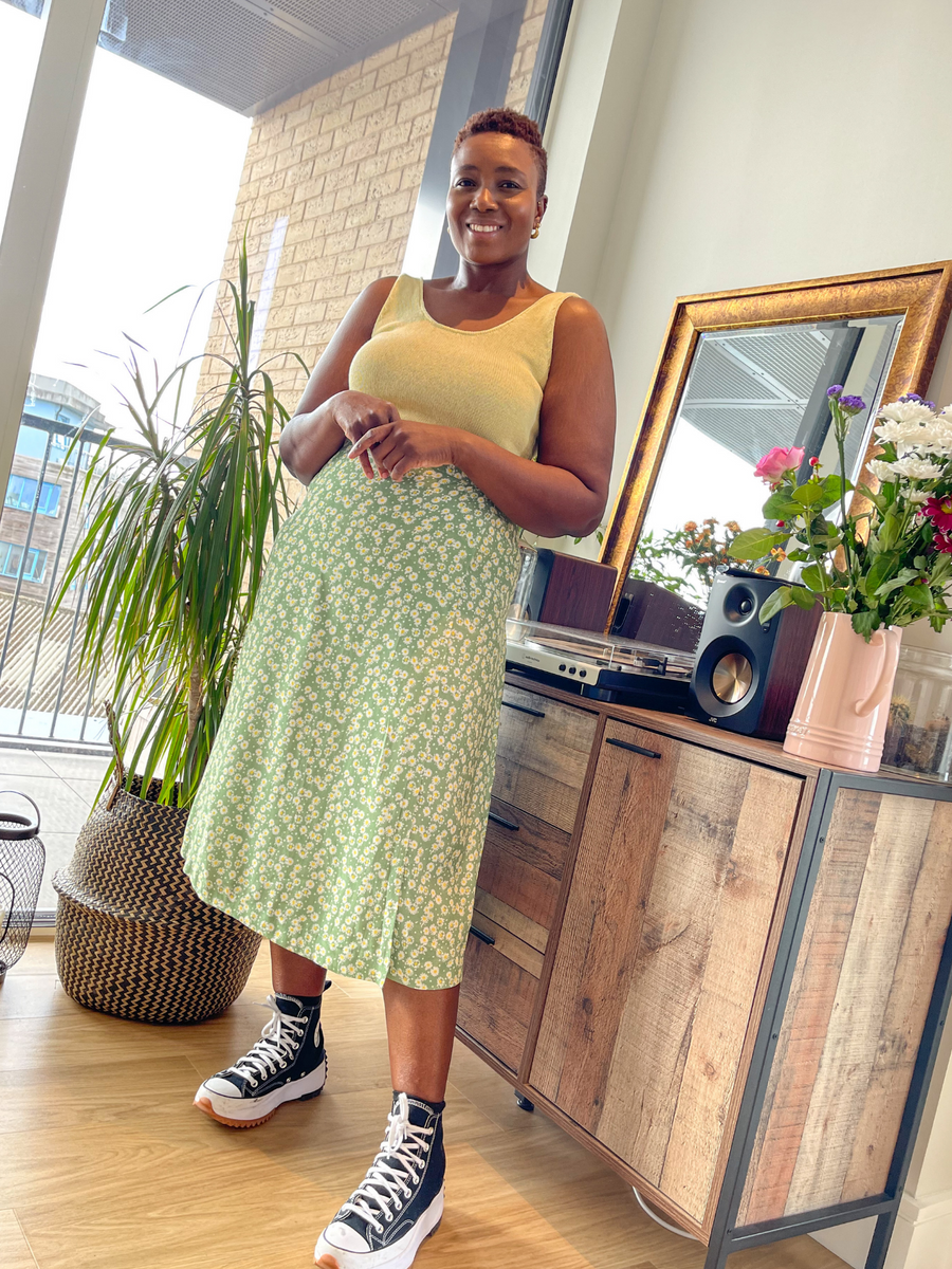 Linda - Midi Wrap Skirt - Green