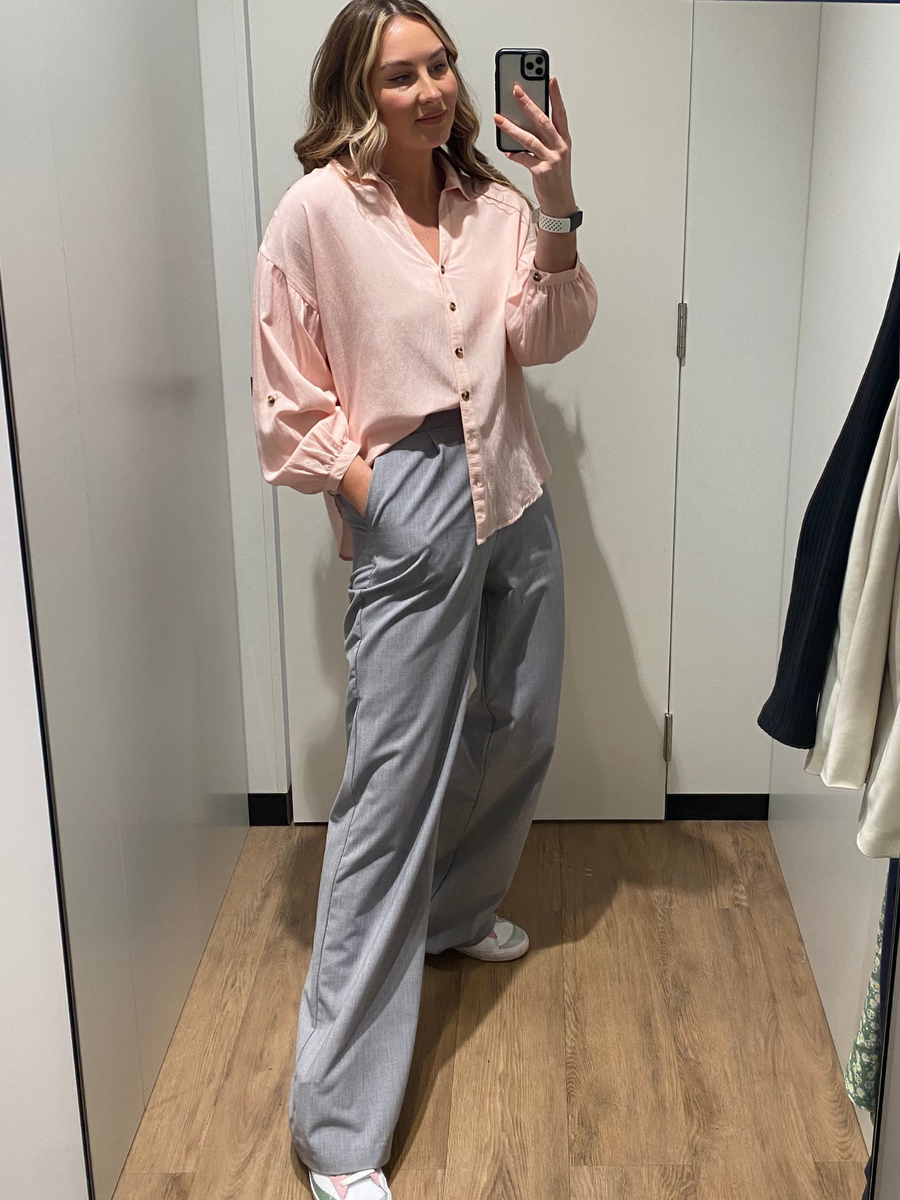 Martha - Relaxed Linen Shirt - Pink