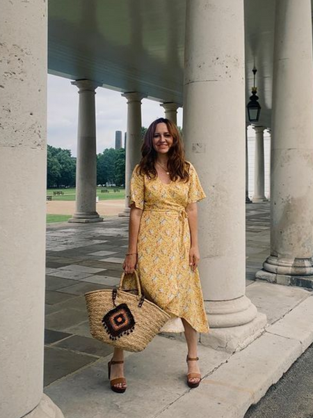 Claire - Midi Wrap Dress - Yellow