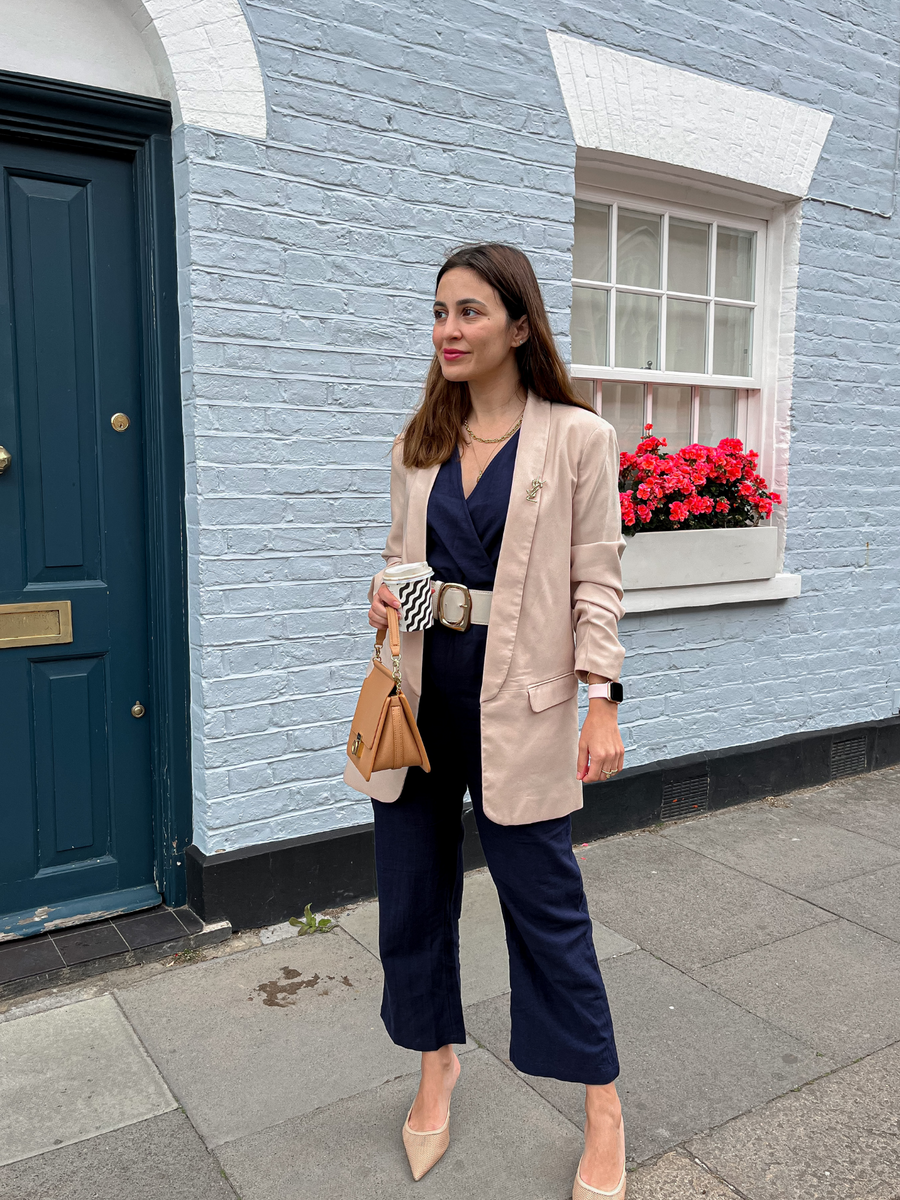 Suzanne - Wrap Jumpsuit - Navy